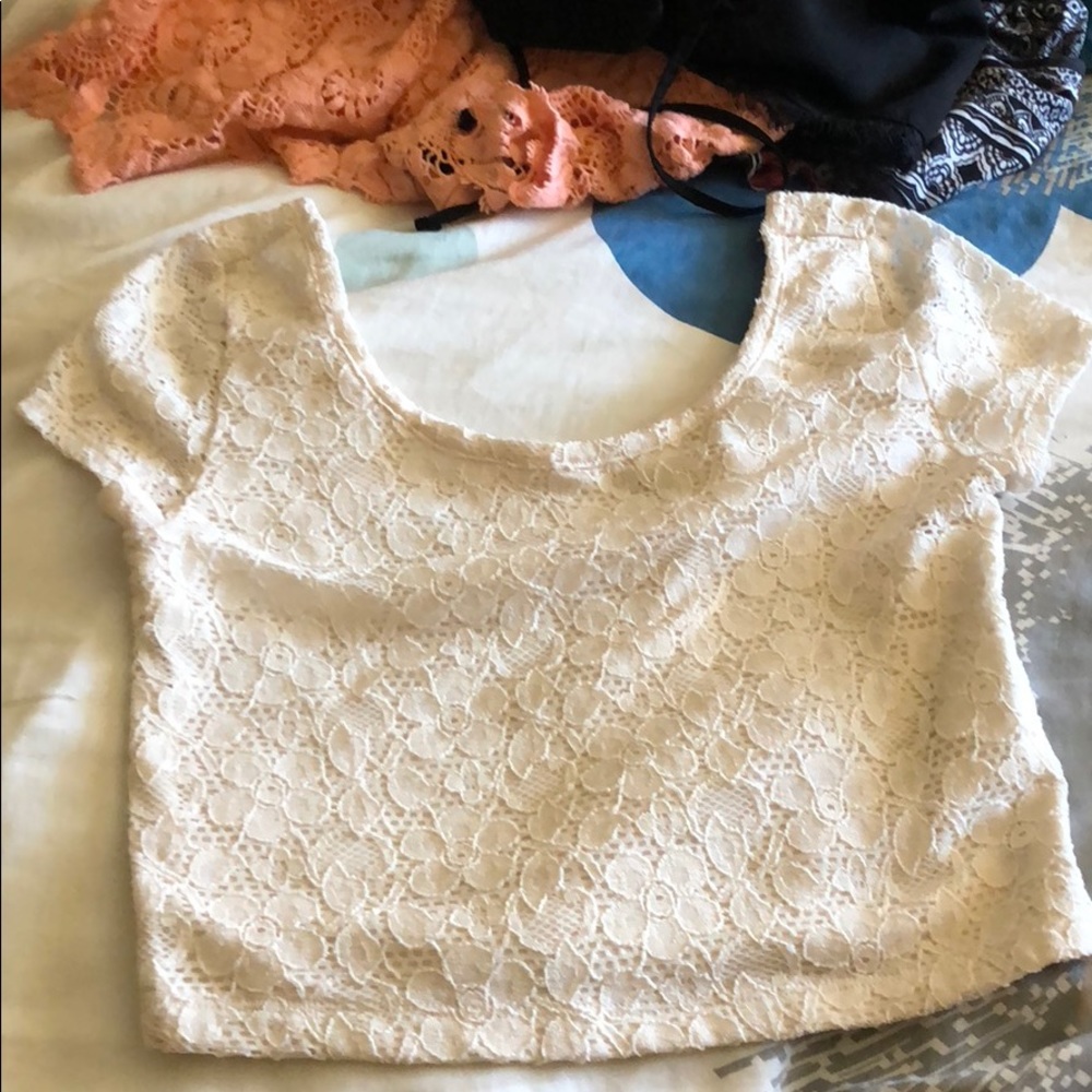 Cream crop top